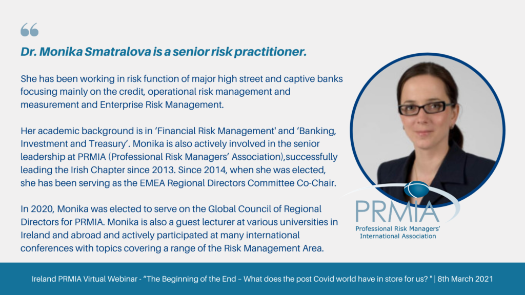 PRMIA Moderator - Dr Monika Smatralova