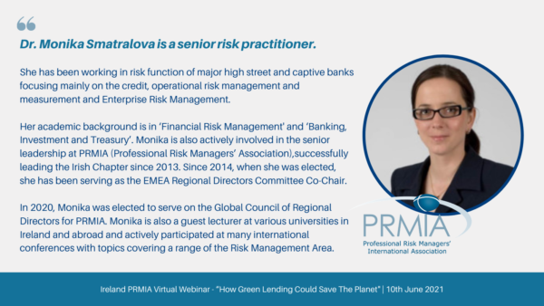 PRMIA - How Green Lending Could Save The Planet - Monika Smatralova