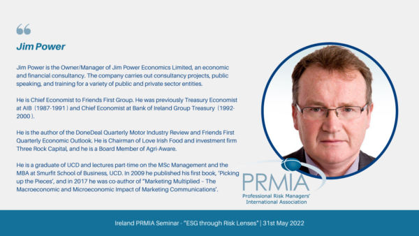 PRMIA - ESG through Risk Lenses - Speaker Jim Power