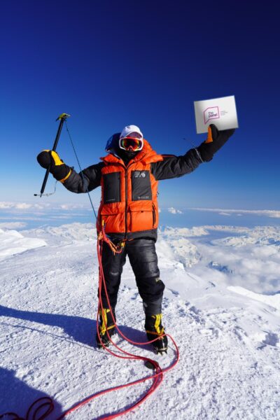 Derek and The Panel at the top of Denali