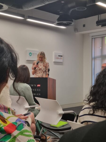 Anne Keys (The Panel) welcomed everyone on behalf of 100 Women in Finance.